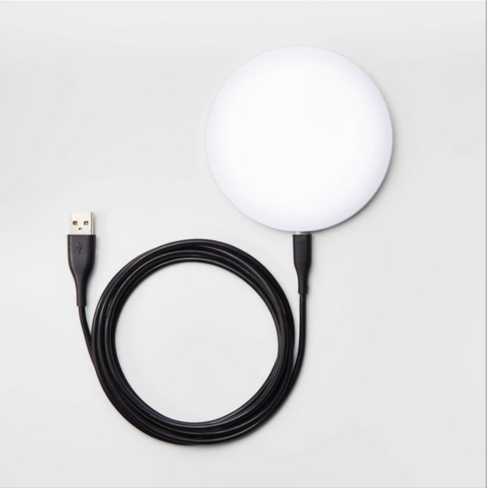 heyday Qi enabled Wireless Phone Fast Charging Pad 5W With USB Cable White